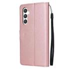 For Samsung Galaxy S25 5G 3-Card Slots Multifunctional Leather Phone Case(Rose Gold) - 3