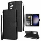 For Samsung Galaxy S25 5G 3-Card Slots Multifunctional Leather Phone Case(Black) - 1