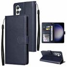 For Samsung Galaxy S25 5G 3-Card Slots Multifunctional Leather Phone Case(Blue) - 1