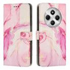 For Xiaomi Poco C75 Painted Marble Pattern Leather Phone Case(Rose Gold) - 1