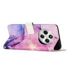 For Xiaomi Poco C75 Painted Marble Pattern Leather Phone Case(Purple) - 3