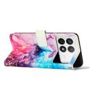 For Xiaomi Poco F6 Pro 5G Painted Marble Pattern Leather Phone Case(Pink Purple) - 3