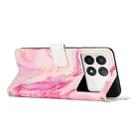 For Xiaomi Poco X6 Pro Painted Marble Pattern Leather Phone Case(Rose Gold) - 3