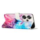 For Xiaomi Poco F6 Painted Marble Pattern Leather Phone Case(Pink Purple) - 3