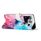 For Xiaomi 15 Pro Painted Marble Pattern Leather Phone Case(Pink Purple) - 3