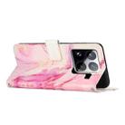 For Xiaomi 15 Pro Painted Marble Pattern Leather Phone Case(Rose Gold) - 3