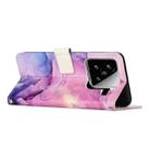 For Xiaomi 15 Painted Marble Pattern Leather Phone Case(Purple) - 3