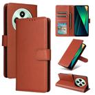 For Xiaomi Poco C75 4G 3-Card Slots Multifunctional Leather Phone Case(Brown) - 1