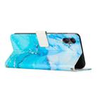 For Samsung Galaxy A05 Painted Marble Pattern Leather Phone Case(Blue Green) - 3