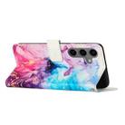 For Samsung Galaxy A05S 4G Painted Marble Pattern Leather Phone Case(Pink Purple) - 3