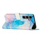 For Samsung Galaxy A36 / A56 Painted Marble Pattern Leather Phone Case(Pink Green) - 3