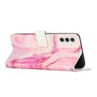 For Samsung Galaxy A35 5G Painted Marble Pattern Leather Phone Case(Rose Gold) - 3