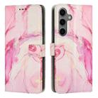 For Samsung Galaxy S24 FE 5G Painted Marble Pattern Leather Phone Case(Rose Gold) - 1
