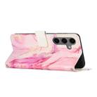 For Samsung Galaxy S24 FE 5G Painted Marble Pattern Leather Phone Case(Rose Gold) - 3