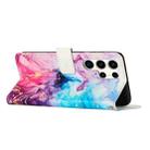 For Samsung Galaxy S25 Ultra 5G Painted Marble Pattern Leather Phone Case(Pink Purple) - 3