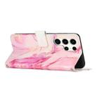 For Samsung Galaxy S25 Ultra 5G Painted Marble Pattern Leather Phone Case(Rose Gold) - 3