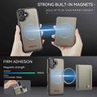 For iPhone 16 Plus AutSpace A13 MagSafe Magnetic RFID Flip Card Bag Phone Case(Grey) - 3