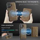 For iPhone 16 AutSpace A13 MagSafe Magnetic RFID Flip Card Bag Phone Case(Coffee) - 3