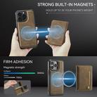 For iPhone 15 Pro Max AutSpace A13 MagSafe Magnetic RFID Flip Card Bag Phone Case(Coffee) - 3