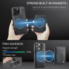 For iPhone 15 Pro Max AutSpace A13 MagSafe Magnetic RFID Flip Card Bag Phone Case(Black) - 3