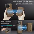 For iPhone 13 Pro Max AutSpace A13 MagSafe Magnetic RFID Flip Card Bag Phone Case(Coffee) - 3