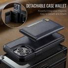 For iPhone 13 Pro Max AutSpace A13 MagSafe Magnetic RFID Flip Card Bag Phone Case(Black) - 2