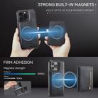 For iPhone 13 Pro Max AutSpace A13 MagSafe Magnetic RFID Flip Card Bag Phone Case(Black) - 3