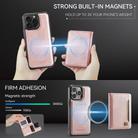 For iPhone 13 Pro Max AutSpace A13 MagSafe Magnetic RFID Flip Card Bag Phone Case(Rose Gold) - 3
