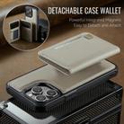 For iPhone 13 Pro Max AutSpace A13 MagSafe Magnetic RFID Flip Card Bag Phone Case(Grey) - 2