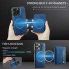 For iPhone 13 Pro AutSpace A13 MagSafe Magnetic RFID Flip Card Bag Phone Case(Blue) - 3