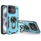 For iPhone 16 Metal Rotating Bracket TPU + PC Magnetic Phone Case(Bright Blue) - 1