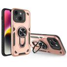 For iPhone 14 Plus Metal Rotating Bracket TPU + PC Magnetic Phone Case(Gold) - 1