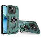 For iPhone 13 Metal Rotating Bracket TPU + PC Magnetic Phone Case(Green) - 1