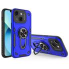 For iPhone 13 Metal Rotating Bracket TPU + PC Magnetic Phone Case(Navy Blue) - 1