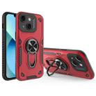 For iPhone 13 Metal Rotating Bracket TPU + PC Magnetic Phone Case(Red) - 1