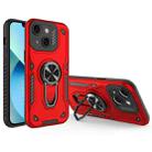 For iPhone 13 Metal Rotating Bracket TPU + PC Magnetic Phone Case(Bright Red) - 1