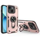 For iPhone 13 Metal Rotating Bracket TPU + PC Magnetic Phone Case(Rose Gold) - 1