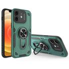 For iPhone 12 Metal Rotating Bracket TPU + PC Magnetic Phone Case(Green) - 1