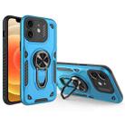 For iPhone 12 Metal Rotating Bracket TPU + PC Magnetic Phone Case(Blue) - 1