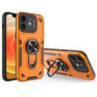 For iPhone 12 Metal Rotating Bracket TPU + PC Magnetic Phone Case(Orange) - 1