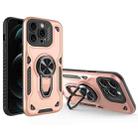 For iPhone 12 Pro Max Metal Rotating Bracket TPU + PC Magnetic Phone Case(Gold) - 1