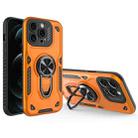 For iPhone 12 Pro Max Metal Rotating Bracket TPU + PC Magnetic Phone Case(Orange) - 1