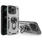 For iPhone 12 Pro Max Metal Rotating Bracket TPU + PC Magnetic Phone Case(Gray) - 1