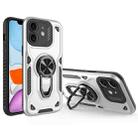 For iPhone 11 Metal Rotating Bracket TPU + PC Magnetic Phone Case(White) - 1
