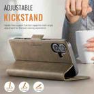 For iPhone 16 Plus AutSpace A11 Side Buckle MagSafe Magnetic RFID Phone Leather Case(Coffee) - 3