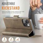 For iPhone 14 Plus AutSpace A11 Side Buckle MagSafe Magnetic RFID Phone Leather Case(Coffee) - 3