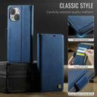 For iPhone 14 AutSpace A11 Side Buckle MagSafe Magnetic RFID Phone Leather Case(Blue) - 2