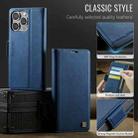 For iPhone 13 Pro Max AutSpace A11 Side Buckle MagSafe Magnetic RFID Phone Leather Case(Blue) - 2