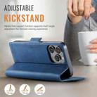 For iPhone 13 Pro Max AutSpace A11 Side Buckle MagSafe Magnetic RFID Phone Leather Case(Blue) - 3