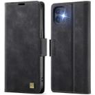 For iPhone 12 / 12 Pro AutSpace A11 Side Buckle MagSafe Magnetic RFID Phone Leather Case(Black) - 1